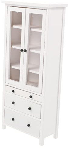 ifundom Miniatur Schrank Für Puppenhaus Niedlicher Weißer Aufbewahrungsschrank Maßstab Für Kreative Spielwelten Perfektes Für Geburtstagen Und Festen