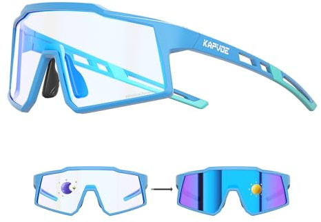 KAPVOE Gafas Ciclismo Infantiles Fotocromáticas K9031 | Fotocromática, UV400, TR90 ligero, almohadillas regulables