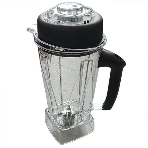 Bvhklxseb Vaso de licuadora de 2 l, Jarra de licuadora, Tapa de Vaso, Cuchillas, Piezas Compatible con Vitamix 0109 TNC5200 6300 PRO500, Repuesto de Vaso de Cuchillas.