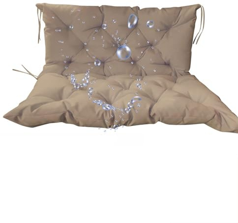 Coussin de jardin d'extérieur - 150 x 100 cm - Coussin d'assise et de dossier confortable pour banc, mobilier de terrasse et balançoire hollywoodienne - Résistant aux intempéries - Design élégant