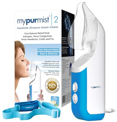 Mypurmist® Essential Kit Plus – Personal Steam Inhaler and Hands-Free Strap (Plug-in)