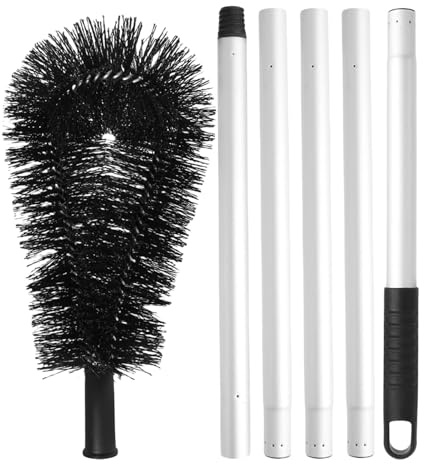 Brosse pour nettoyer les gouttières - Outil très avec 4/5/7/8 tiges extensibles | Élimine les branches, la poussière, les feuilles et les résidus | Matériaux fer et PET | Options de longueur