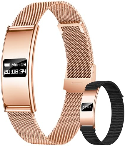 Bracelet Connectée Femme Fitness Tracker: Bracelet Montre Connectée avec Rappel d'appel Santé Moniteur Sommeil Fréquence Cardiaque HRV SpO2 Fonction Féminine 5ATM Etanche Sport Montre pour Android iOS