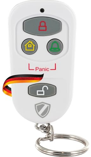 SCHWAIGER HGC100 Funk-Fernbedienung für Alarmanlage Einbruchschutz für HGA1000 und HGA2000 Funk-Alarm-System Smart Home Sicherheit Sirene Steuerung