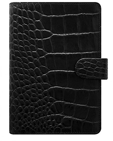 Filofax Personlig Klassisk Croc Ebenholts Svart 23 A6 Kalvläder 026072