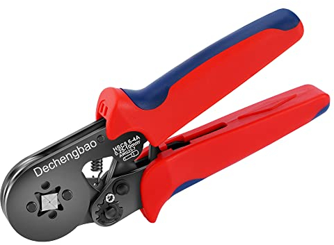 Strumento di crimpatura della ghiera, strumenti di crimpatura regolabili della pinza per crimpatura Dechengbao utilizzati per manicotti per cavi da 0,25-6 mm2 (AWG 23-7), crimpatrice per ghiere
