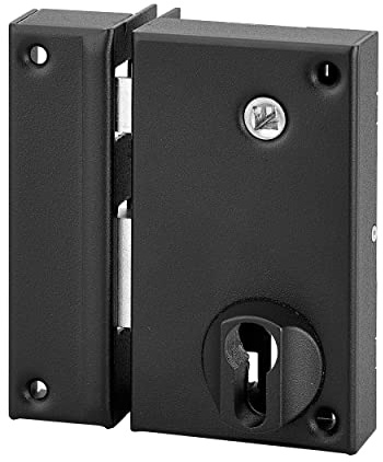 THIRARD - Boitier de serrure verticale en applique double entrée à fouillot pour entrée, axe 45mm, gauche, 75x130mm, noir