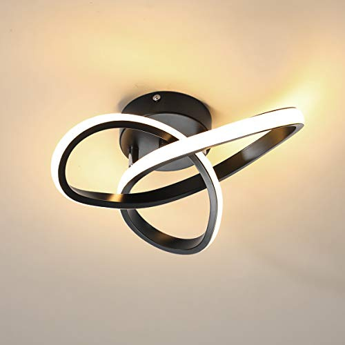 minifair minfair Moderne LED-Deckenleuchte, Deckenleuchte mit runder Geometrie, schicker Kronleuchter 3000K für Flur, Wohnzimmer, Schlafzimmer 18W Dia 24CM