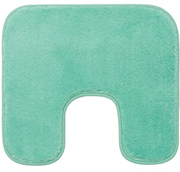 Gözze - Tapis de Bain Antidérapant Premium avec découpe, RIO, 100% microfibres, Idéal comme tapis de WC pour toilettes au sol, 50 x 45 cm - Menthe