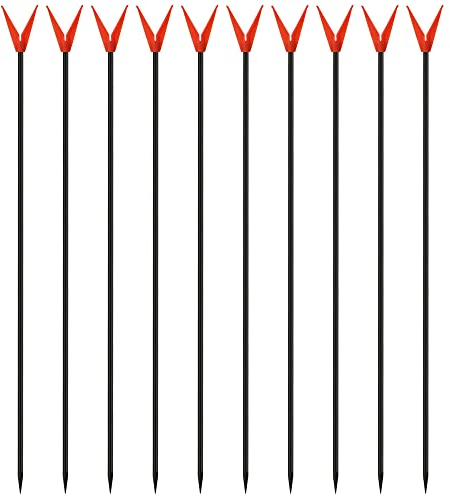 Zite Fishing Rutenhalter 75 cm – V-Rutenhalter mit Schnurlaufkerbe – Rutenauflage Angeln – Rod Pod Alternative aus Fiberglas (10 Stück)