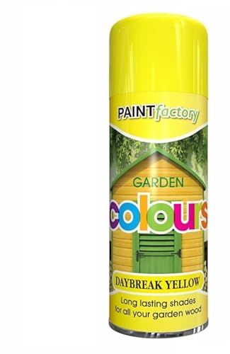 SuperGift.com All Purpose Aerosol Garden Spray Paint 400ml Quick Drying Spray, Fast Dry and Excellent Coverage for Metal, Wood, Plastic and More by Diva Gift (Yellow)