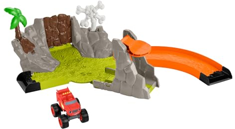 Fisher-Price Blaze & the Monster Machines-racerbana med monstertruckleksak, Slam & Crash Blaze, HRB31