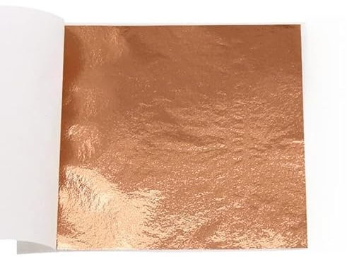 QIUMING Nachahmung von Blattgoldblättern, Folienpapier, 100 Stück, Vergoldung für Kunsthandwerk, Statue, Nageldekoration, buntes Blattgoldfolienpapier, 8 x 8,5 cm