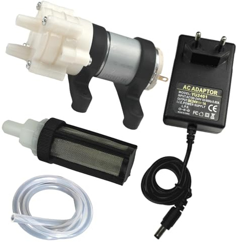 CONQUERALL 385 Pompe à eau DC 24V Kit de pompe à diaphragme Filtre Tuyau avec alimentation pour table à thé