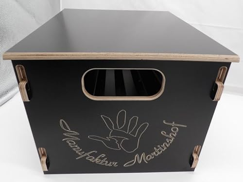 Bierkasten Flaschenrutsche mit Deckel in schwarz-braun Manufaktur Martinshof Herrentag, Himmelfahrt, Geschenk für Männer, Party, Biergarten, Vatertag