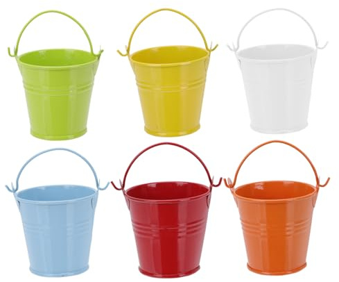 INOOMP 18pièces Mini Seau pour Plantes Succulentes De Pots De Fleurs Pratiques pour Jardinage Couleurs Aléatoires pour Activités Extérieures