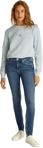 Calvin Klein Donna Jeans Mid Rise Skinny Fit, Blu (Denim Medium), 26W/32L