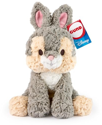 GUND Disney Official Thumper Plush, Disney Cozys Collection, Bambi Toys, Bunny Rabbit Stuffed Animal for Ages 1 and Up, Gray, 10”