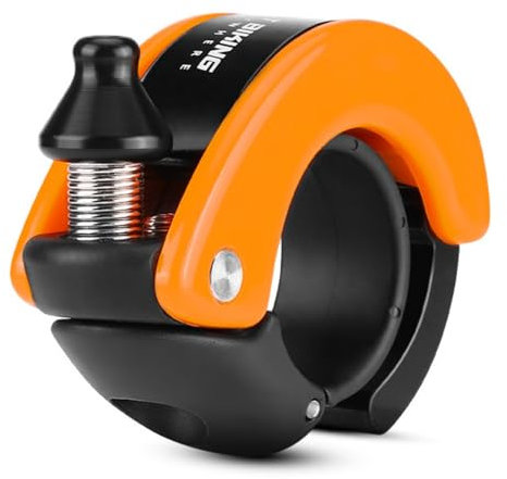 Hidden Bike Bell Conch Manubrio Bicicletta Ebike Horn Arancione-Trasparente