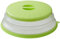 Microwave Cover, Collapsible Microwave Food Cover with Hook Microwave Splatter Cover, Multi-Functional Microwave Lid Basket Strainer for Fruit Vegetables Kitchen Cooking (Green)