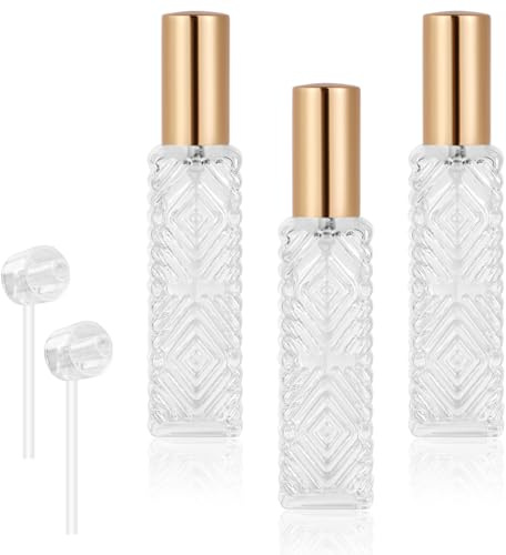 AOOWU Bouteille Vaporisateur de Parfum, 3PCS Vaporisateur Parfum Vide Rechargeable 12ML Mini Portable Voyage Parfum Atomiseur Bouteille, Facile à Ingérer, Etanchéité Solide, L'odeur ne S'évapore Pas
