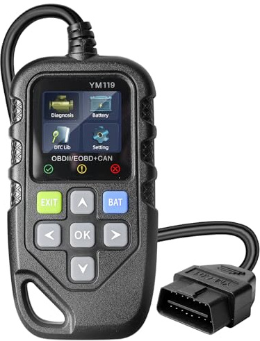 OBD2 Diagnosegerät: Auslesegerät Auto Vollständige OBD2 Funktionen, One Touch I/M Bereitschaftstaste, Multifunktionales Diagnosegerät Auto, 13 Sprachen DTC KFZ Diagnosegerät Für Fahrzeuge Ab 1996