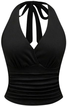 Generico Canotta Donna Sexy Stampa Leopardo Canottiera da Donna Sexy Crop Top Tubo Aderente Corpetto Tank Crop Senza Maniche Tube Top Y2K Tops Moderno