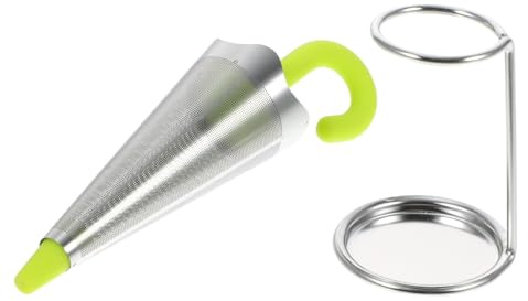 BESPORTBLE Reusable Umbrella Shape Tea Strainer with Food Grade Stainless Steel and Silicone Professional Loose Leaf Tea Infuser for Household Brewing Rust Resistant Filter