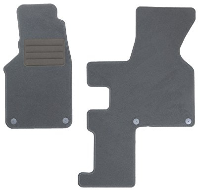 CARMAT Fussmatten für VW Multivan T4/Caravelle (1990-2003), 2-teilig, Nadelfilz, 100% Polypropylen, Grau