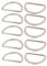 sourcing map 10 Stück Legierung flach typisierte D geschweißte Ring Silberton 40mm DE de