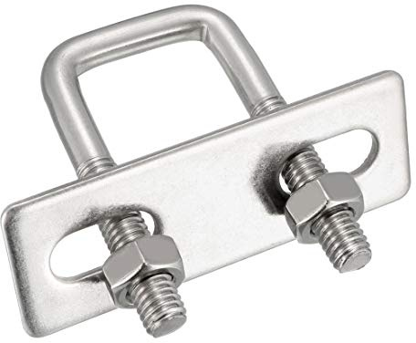 sourcing map Bügelbolzen M6 Quadratische U-Bolzen 20 mm x 45 mm 304 Edelstahl mit Muttern Rahmen für Bootsanhänger Rohr Befestigung Auto Abschleppen