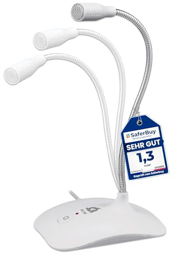 KLIM Talk – Microfono USB PC – Microfono da Scrivania Omnidirezionale a Condensatore – Vasta Compatibilità – Plug & Play – Audio Professionale ad Alta Definizione - Nero [Nuova Versione]
