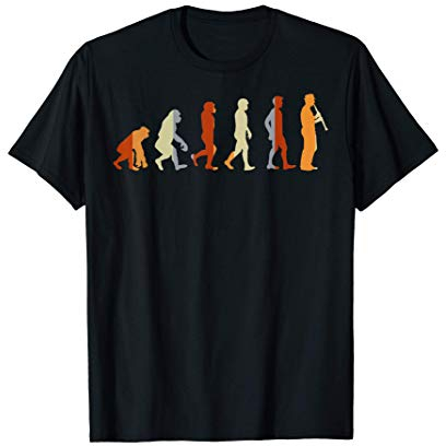 Klarinettist Jazz Musiker Geschenk Evolution Klarinette T-Shirt