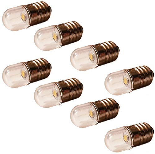 Cyber Online Sales LTD LED Replacement Screw-In Classic Car Bulbs – Pack of 8 (4.5 K - White) | 12V Vintage Style Bulbs for Classic Vehicles, Interior Lighting | Long-Lasting - Negative Earth