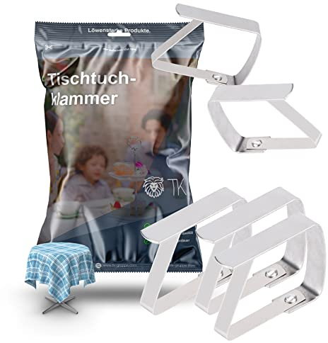 TK Gruppe Timo Klingler 10 Stück Tischtuchklammern Tischlammern Klammern Set für Dicke & dünne Tische - Tischtuchhalter - Tischtuch Tischdeckenklammer als Klemme für Tischdecken, Tische