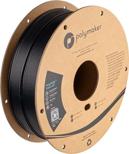 Polymaker 3D-Druck-Filament PA12-CF Schwarz - 1,75 mm - 500 g