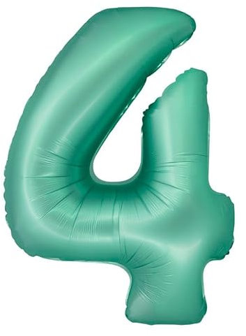 Playflip XL Folienballon Mint matt Zahl 4
