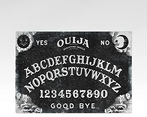 Glass Chopping Board - Ouija Board Black - Textured Glass Cutting Kitchen