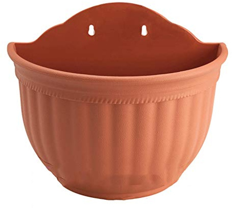Vasi da Fiori, Vasi da Giardino Secchi Appesi Fioriera Appesa, Vaso da Fiori Appeso a Parete Famiglia in Resina Fissato al Muro (Color : Orange, Size : L) (Orange S)