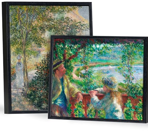 HUACANVAS 12x16 Canvas Floater Frame for Oil Paintings, 2 Pack Canvas Frames with 0.6-0.9 Deep for Art Print, Picture Floating Frames,Float Frame for Wall Decor (Black,12x16)