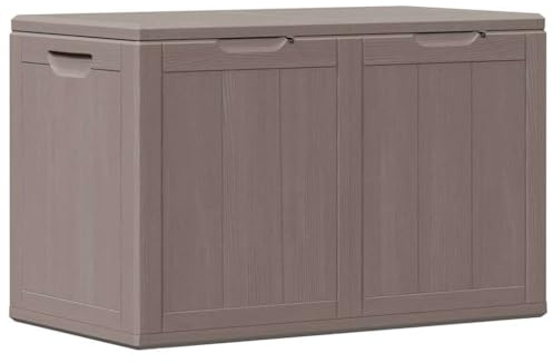 vidaXL Garten Aufbewahrungsbox Kissenbox Auflagenbox Gartenbox Gartentruhe Kissentruhe Gerätetruhe Kiste Box Mehrzwecktruhe 180L Braun PP Rattan