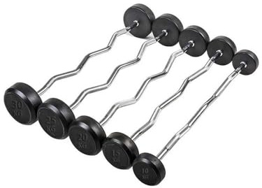 Curl Bar Bilanciere Precaricato EZ Peso Fisso DA 10 A 50KG - Palestra - BodyBuilding DISCHI MANUBRI (20KG)