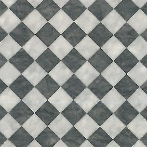 VINYL FLOORING UK Black & White Marble Effect Anti-Slip Vinyl Flooring forLivingRoom, Hallways, Kitchen, 2mm Thick Cushion Backed Vinyl Sheet, Waterproof Lino Flooring-3m(9'9) X 3m(9'9)-9m²