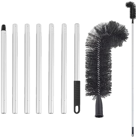 Gutter Cleaning Brush, Brush Roofing Tool with Telescopic, Extendable Guard Cleaner Tool, Roof Gutter Cleaner, Telescopic Gutter Cleaning, Easily Clean Gutters to Leaves & Debris