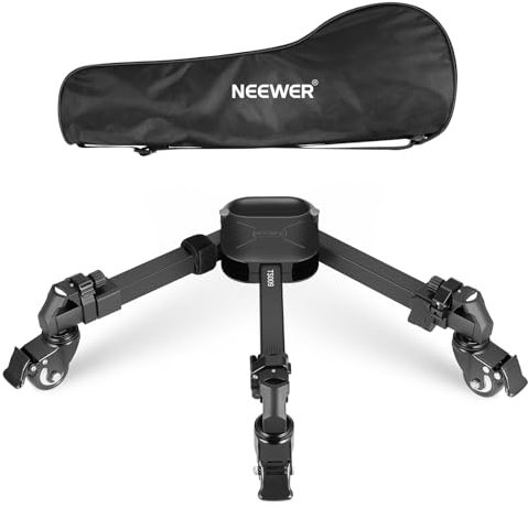 NEEWER Photography Tripod Dolly, Quick Lock Release Camera Dolly with 2 Rubber Wheels, Telescopic Legs, Handle & Bag, 33lb Heavy Duty for DSLR Cameras Camcorder Photo Video Recording, TS009