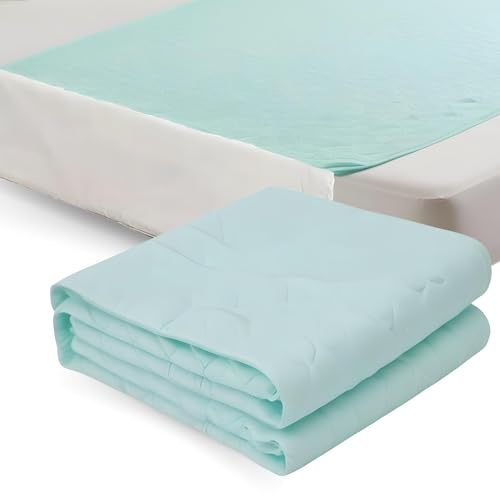 CASTUWORLD - Empapador Cama Adultos y Niños Lavables con alas - 4 Capas protección, Impermeable Reutilizable, Absorbente, Empapadores Bebe, Protector 300 Lavados, Lavadora 60 Grados 90X80+Alas 40 cm