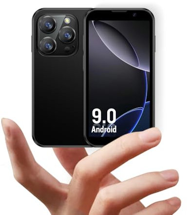 JoyZap Mini Smartphone XS18pro sbloccato, display da 3.0”, batteria da 900mAh, corpo ultra sottile, fotocamera da 5 Megapixel, miglior regalo per i bambini(nero)