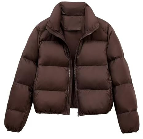CUTeFiorino Puff Parka Women's Lightweight Down Jacket Women's Teenager Quilted Jacket Girls Puffer Jacket Lapels Winter Ski Jacket with Pockets Winter Jacket
