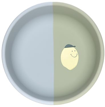 LÄSSIG Ciotola per bambini in silicone/Silicone Bowl Happy Fruits Lemon