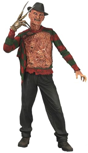 Figura de Freddy Krueger Zhongkaihua Figura de acción de Freddy Krueger Modelo de PVC de 18 cm Adorno de escritorio para Navidad Colección de cumpleaños Adorno de Halloween Regalo para adultos